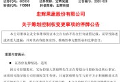 梦见卖药明日停牌！又一A股，筹划控制权变更