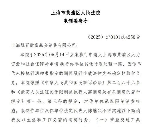 凯(🥚)石基金董事长被“限(🏠)消”，公募业务发展迟缓